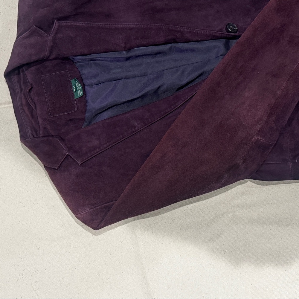 Vintage Ralph Lauren Suede Blazer - Eggplant - Picture 3 of 6
